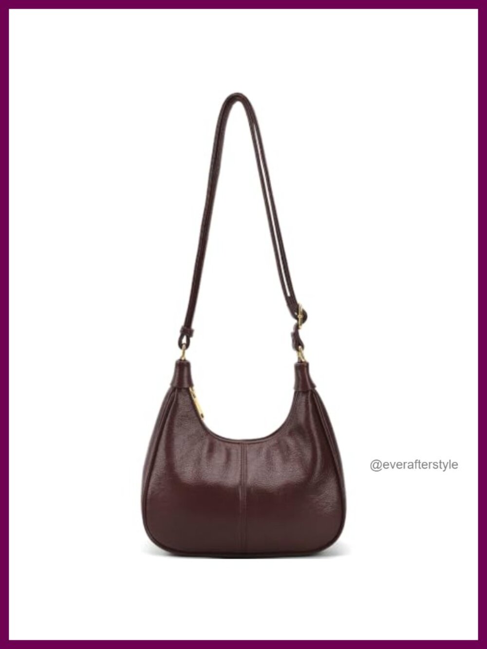GEMIU Soft Leather Crescent Crossbody Bag Adjustable Strap Hobo Purse